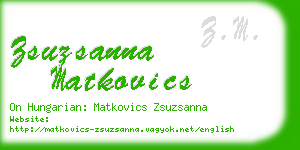 zsuzsanna matkovics business card